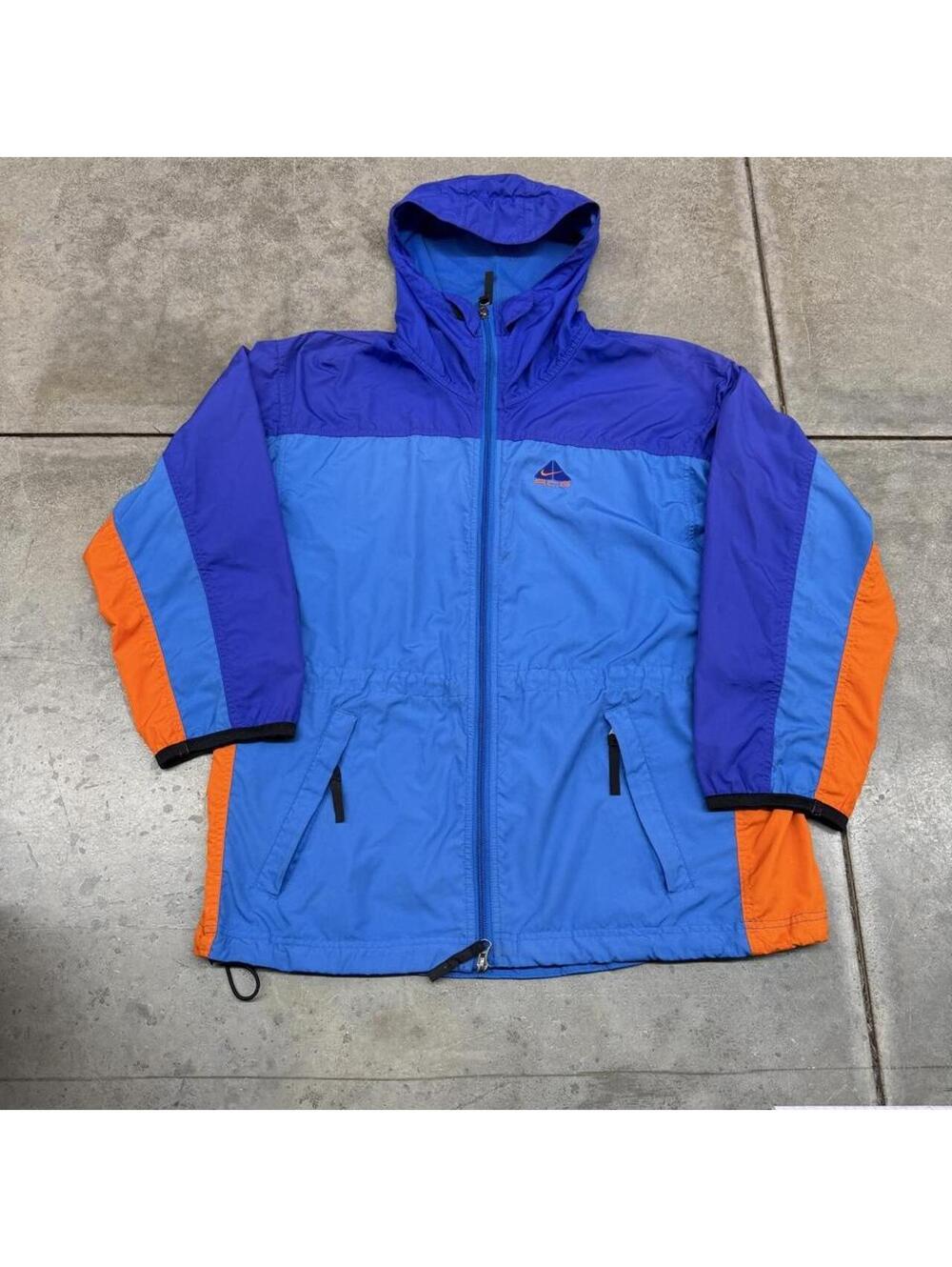 vintage nike acg blue purple orange full zip windbreaker jacket medium WOMENS